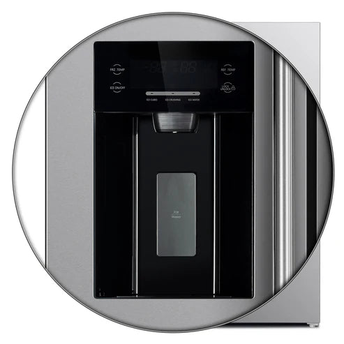 FORNO Salerno 36" 20 cu. ft. Side-by-Side Built-In Refrigerator with Water and Ice Dispenser, FFRBI1844-36SB