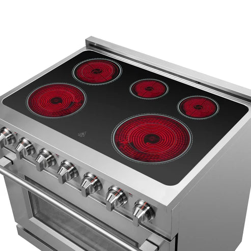 FORNO Massimo 36" 5.36 cu. ft. Freestanding Electric Range with 5 Elements, FFSEL6020-36