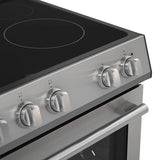 FORNO Espresso Leonardo 30" 5 cu. ft. Electric Range in Stainless Steel with Silver Handles, FFSEL6012-30