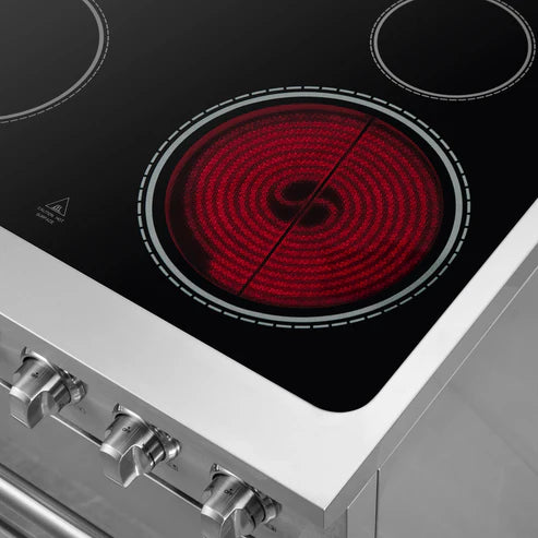 FORNO Galiano 30" 4.32 cu. ft. Freestanding Electric Range with 4 Elements in Stainless Steel, FFSEL6083-30