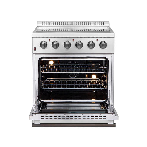 FORNO Galiano 30" 4.32 cu. ft. Freestanding Electric Range with 4 Elements in Stainless Steel, FFSEL6083-30