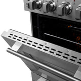 FORNO Loiano 24" 2.3 cu. ft. Freestanding Electric Range with 4 Element Burners in Stainless Steel, FFSEL6069-24