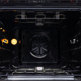 FORNO Loiano 24" 2.3 cu. ft. Freestanding Electric Range with 4 Element Burners in Stainless Steel, FFSEL6069-24