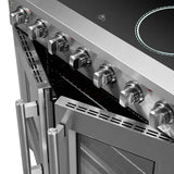 FORNO Galiano 36" 5.36 cu. ft. Freestanding Electric Range with French Door in Stainless Steel, FFSEL6917-36