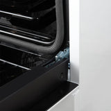 FORNO Espresso Leonardo 30" 5 cu. ft. Gas Range in White with Antique Brass Handles, FFSGS1116-30WHT