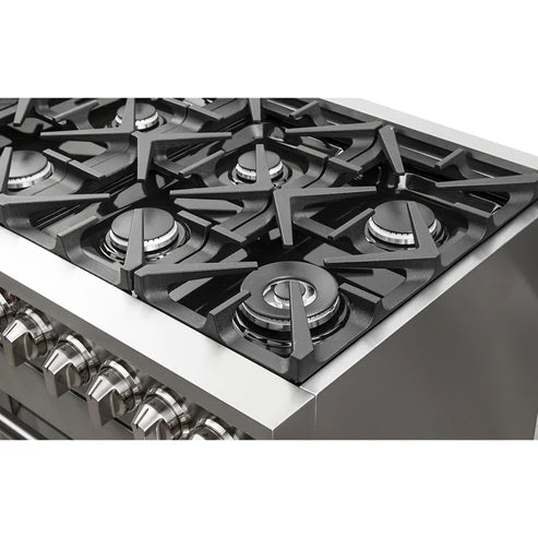 FORNO Massimo 48″ 6.58 cu. ft. Freestanding Dual Fuel Range with 8 Burners, FFSGS6125-48