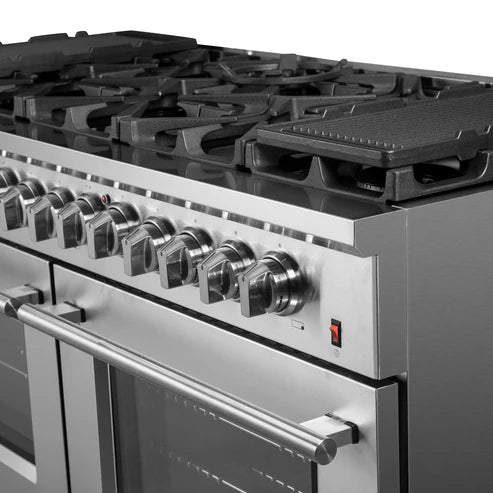 FORNO Massimo 60″ 8.64 cu. ft. Freestanding Dual Fuel Range with 10 Burners, FFSGS6125-60