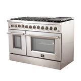 FORNO Appliance Package - 48" Gas Burner, Electric Oven Range and 60" Refrigerator, FBDL-005-02CAUS