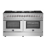 FORNO Galiano 60" 8.64 cu. ft. Dual Fuel Range with 10 Italian Burners in Stainless Steel, FFSGS6156-60