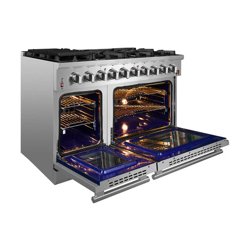 FORNO Massimo 48″ 6.58 cu. ft. Freestanding Gas Range with 8 Burners, FFSGS6239-48