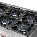 FORNO Massimo 60″ 8.64 cu. ft. Freestanding Gas Range with 10 Burners, FFSGS6239-60