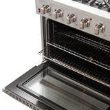 FORNO Appliance Package - 36" Gas Range, Dishwasher, 36" Refrigerator, FBDL-004-01CAUS