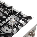 FORNO Galiano 36" 5.36 cu. ft. Gas Range with 6 Italian Burners in Stainless Steel, FFSGS6244-36