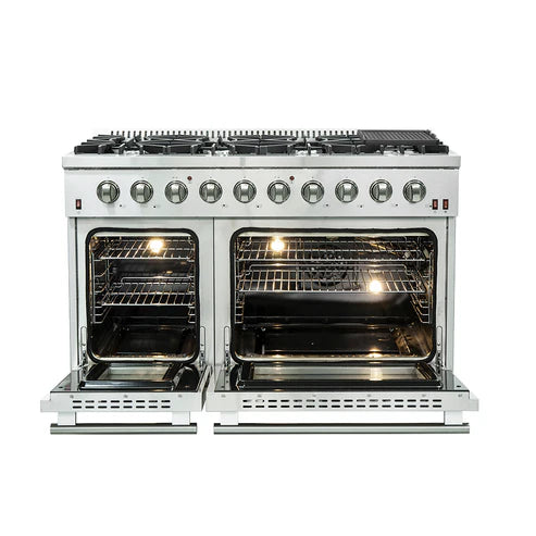 FORNO Appliance Package - 48" Gas Range and 60" Refrigerator, FBDL-005-01CAUS