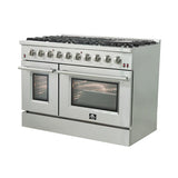 FORNO Appliance Package - 48" Gas Range and 60" Refrigerator, FBDL-005-01CAUS