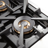 FORNO Capriasca 30″ 4.32 cu. ft. Gas Range with 5 Italian Burners in Stainless Steel, FFSGS6260-30