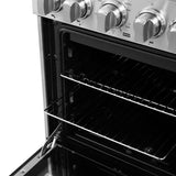 FORNO Lamazze 20" 2.05 cu. ft. Freestanding Gas Range with 4 Sealed Burners in Stainless Steel, FFSGS6265-20