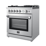 FORNO Lazio 30" 4.3 cu. ft. Gas Range with 5 Sealed Burners, Air Fryer and Griddle, FFSGS6276-30