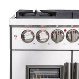 FORNO Massimo 30″ 4.32 cu. ft. Freestanding French Door Dual Fuel Range with 5 Burners, FFSGS6325-30