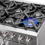 FORNO Massimo 36" 5.36 cu. ft. Freestanding French Door Dual Fuel Range with 6 Burners, FFSGS6325-36