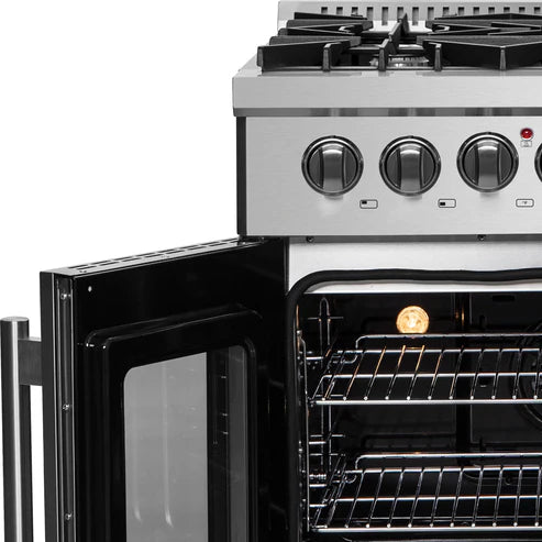FORNO Galiano 30" 4.32 cu. ft. Dual Fuel Range with French Door in Stainless Steel, FFSGS6356-30