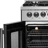 FORNO Galiano 30" 4.32 cu. ft. Dual Fuel Range with French Door in Stainless Steel, FFSGS6356-30