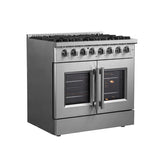 FORNO Galiano 36" 5.36 cu. ft. Dual Fuel Range with French Door in Stainless Steel, FFSGS6356-36