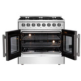 FORNO Galiano 36" 5.36 cu. ft. Dual Fuel Range with French Door in Stainless Steel, FFSGS6356-36
