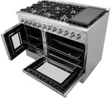FORNO Galiano 48" 6.58 cu. ft. Dual Fuel Range with French Door in Stainless Steel, FFSGS6356-48