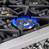 FORNO Capriasca 36" 5.36 cu. ft. Dual Fuel Range with French Door and 6 Sealed Burners, FFSGS6387-36