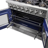 FORNO Capriasca 36" 5.36 cu. ft. Dual Fuel Range with French Door and 6 Sealed Burners, FFSGS6387-36
