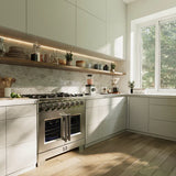 FORNO Capriasca 36" 5.36 cu. ft. Dual Fuel Range with French Door and 6 Sealed Burners, FFSGS6387-36