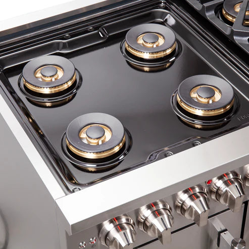 FORNO Capriasca 48" 6.58 cu. ft. Dual Fuel Range with French Door and 8 Sealed Burners, FFSGS6387-48