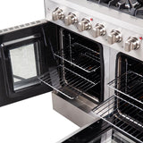 FORNO Galiano 48" 6.58 cu. ft. Freestanding Gas Range with French Door and 8 Burners, FFSGS6444-48