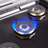 FORNO Capriasca 30" 4.32 cu. ft. Professional Gas Range with French Door and 5 Sealed Burners, FFSGS6460-30