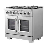 FORNO Capriasca 36" 5.36 cu. ft. Professional Gas Range with French Door and 6 Sealed Burners, FFSGS6460-36