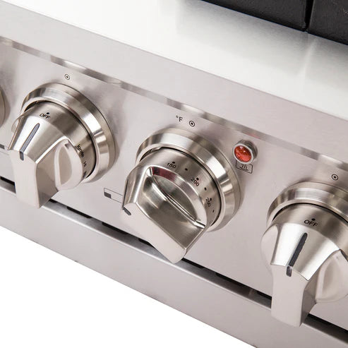 FORNO Capriasca 48″ 6.58 cu. ft. Gas Range with 8 Italian Burners in Stainless Steel, FFSGS6260-48