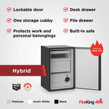 FireKing FireShield Edge Series 1-Hour Fire-Rated Storage Cabinet, Hybrid Cabinet, Black