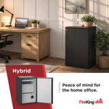 FireKing FireShield Edge Series 1-Hour Fire-Rated Storage Cabinet, Hybrid Cabinet, Black