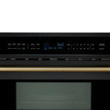 FORNO Espresso Oliena 30" 1.6 cu. ft. Built-In Microwave Oven in Black with Silver Handles, FMWDR3093-30BLK