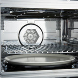 FORNO Espresso Oliena 30" 1.6 cu. ft. Built-In Microwave Oven in Black with Silver Handles, FMWDR3093-30BLK