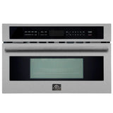 FORNO Oliena 30" 1.6 cu. ft. Built-In Microwave Oven in Stainless Steel, FMWDR3093-30