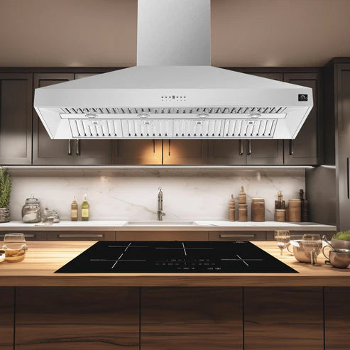 FORNO Coppito 60" 1,200 CFM Island Range Hood in Stainless Steel, FRHIS5129-60