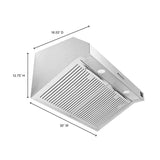 FORNO Espresso Bari 30" 400 CFM Under Cabinet Range Hood in Stainless Steel with Silver Handles, FRHUC5255-30