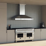 FORNO Orvieto 60" 1,200 CFM Wall Mount Range Hood in Stainless Steel, FRHWM5094-60