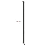 Aleko Fence Post for 5.5 x 5 Ft. DIY Fence Kits – 7.3 Ft. – Black