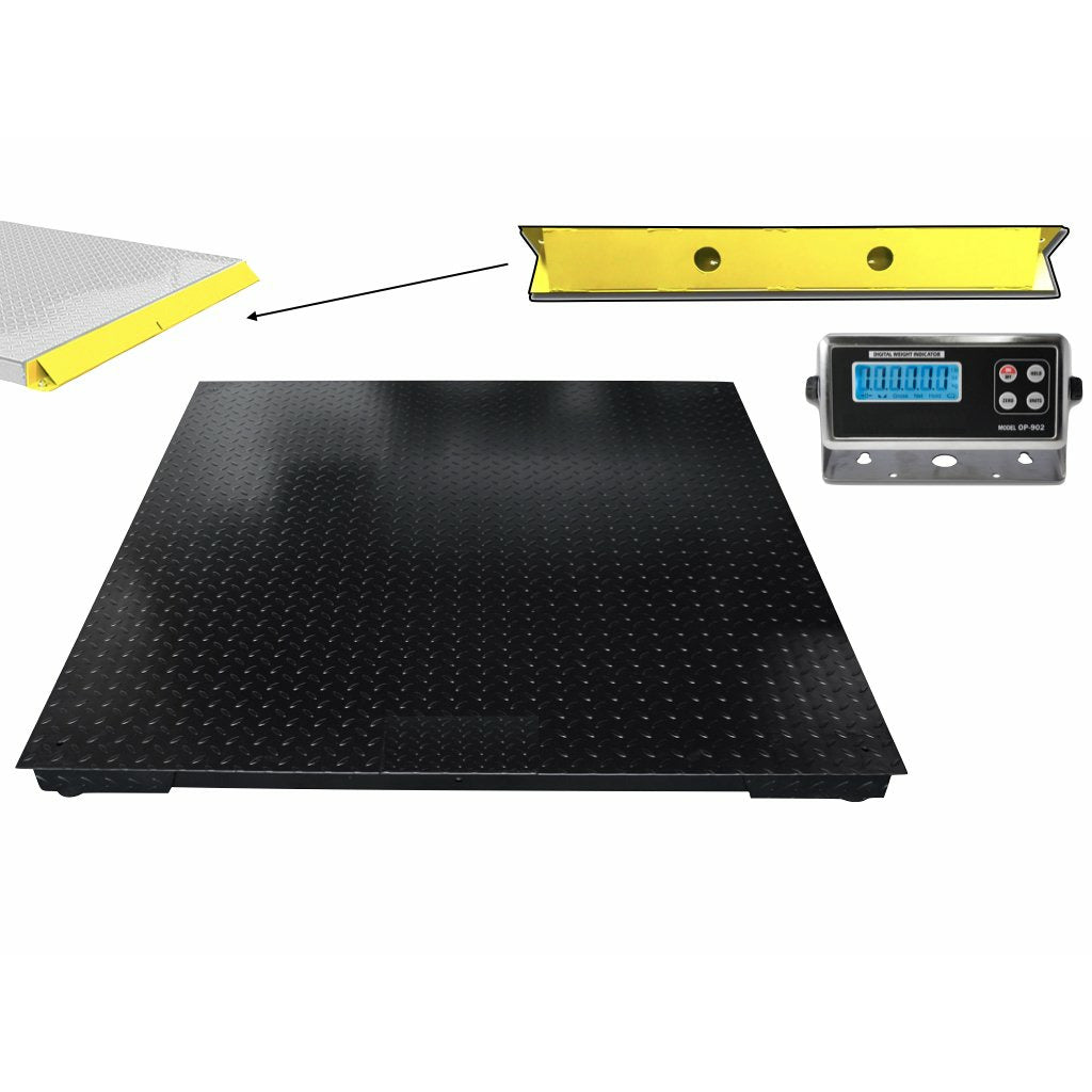 Prime Scales 48" x 48" ( 4' x 4') Selleton  Floor scale pallet size w/ 2 bumper guards 10,000 lbs x 1 lb
