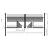 Aleko Steel Dual Swing Driveway Gate with Pedestrian Gate – Florence Style - 16 ft.