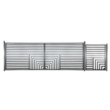 Aleko Steel Dual Swing Driveway Gate with Pedestrian Gate – Florence Style - 18 ft.