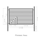 Aleko Steel Fence – Florence Style – 8x5 ft.